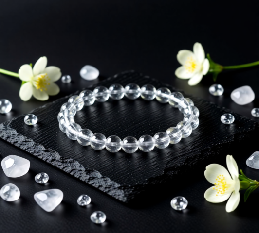 Natural Sphatik Crystal Bracel...