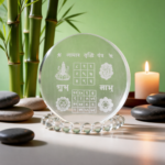 Natural Sphatik Crystal Bracelet & Selenite Charging Plate Combo