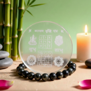 Lava Bracelet & Selenite Charging Plate Combo